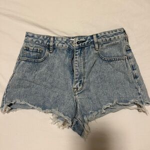 Frayed Denim Shorts